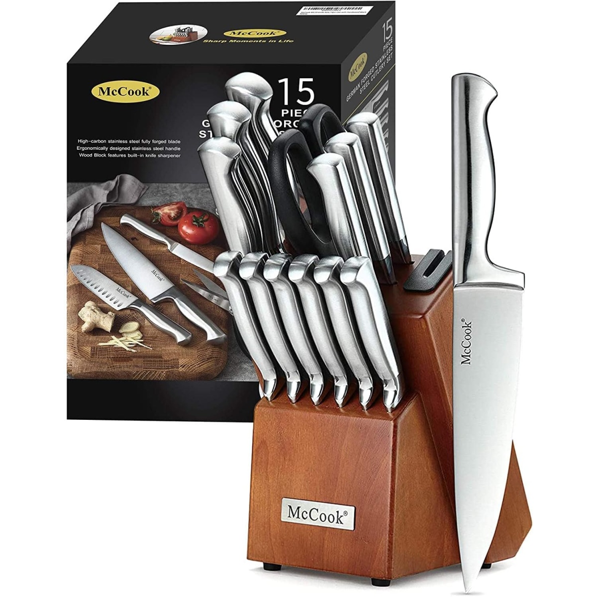 McCook Knife Set with Built-in Sharpener MC29